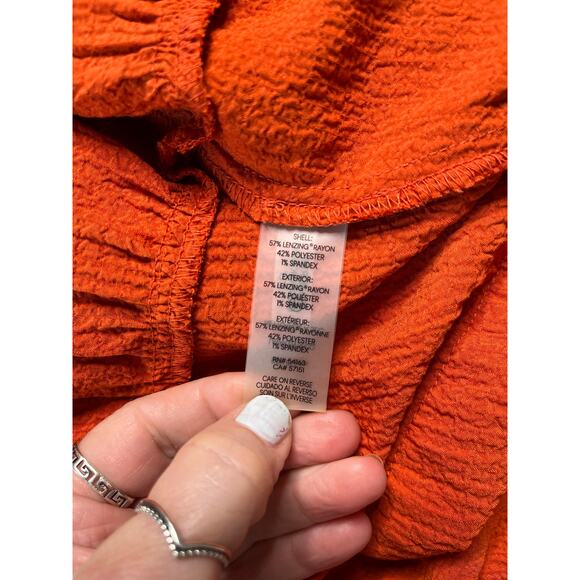 Calvin Klein Layered Ruffle Dress with Self Belted Sash Waist - Picture 3 of 7